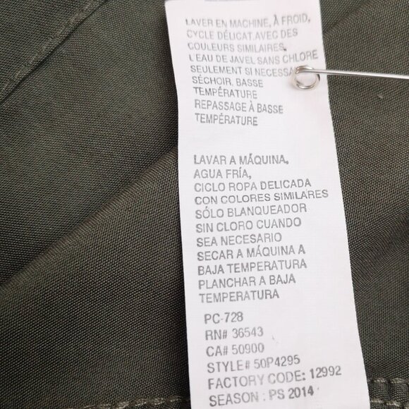 Van Heusen Men's Size Large (16-16 1/2) Army Green Loose Fit Shirt - Picture 6 of 9